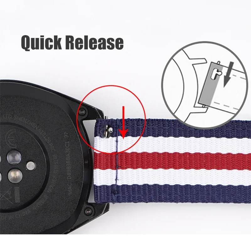 20mm 22mm Woven Nylon Strap fo - Canvas Strap Watch reseña y precio