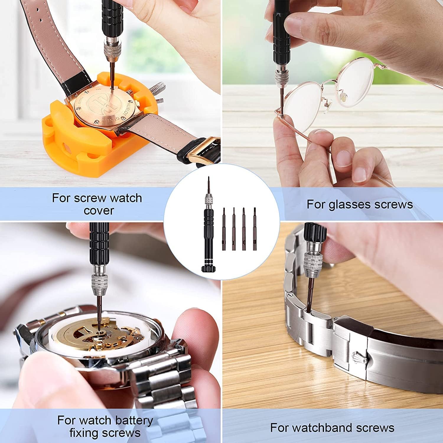 32 pcs Watch Battery Replaceme - Spring Bar Tool Set reseña y precio