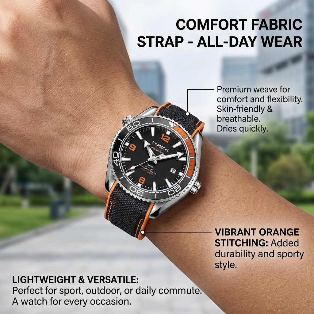 1 piece sporty men's watch wit - Canvas Strap Watch reseña y precio