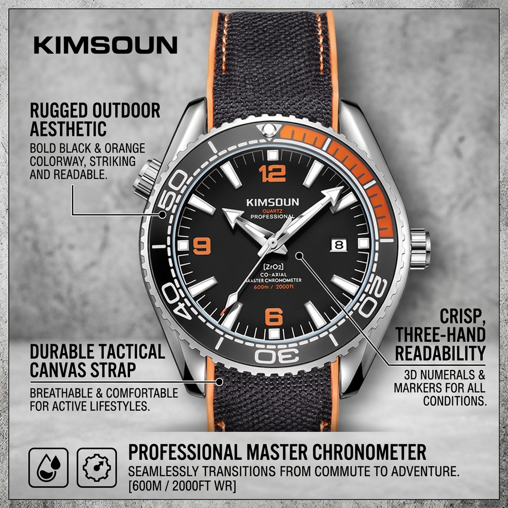 1 piece sporty men's watch wit - Canvas Strap Watch reseña y precio