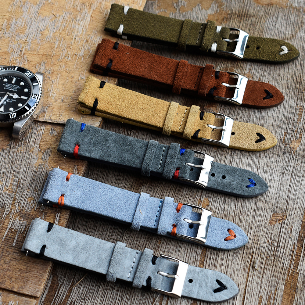 High Quality Vintage Suede Lea - Suede Strap Watch reseña y precio