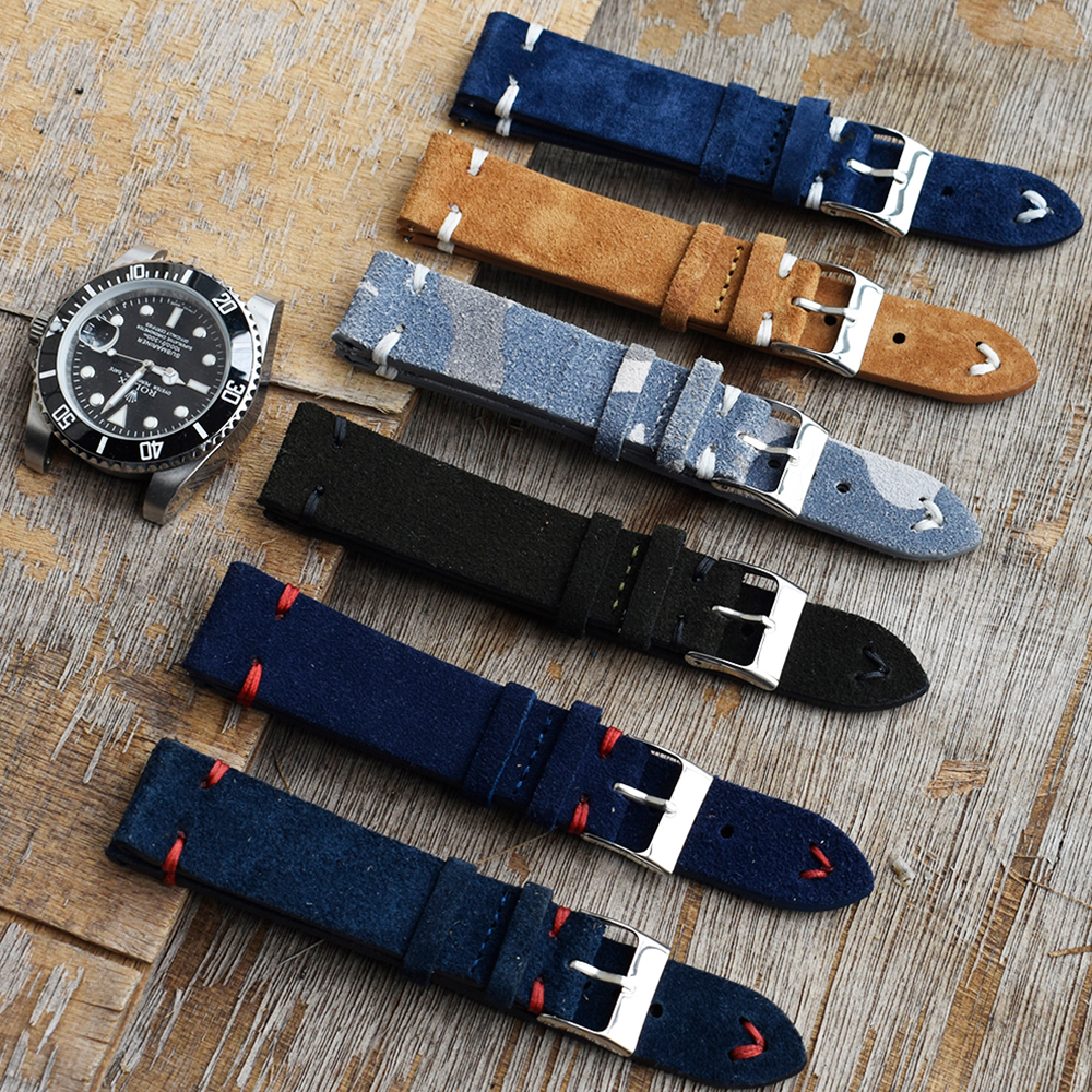 High Quality Vintage Suede Lea - Suede Strap Watch reseña y precio