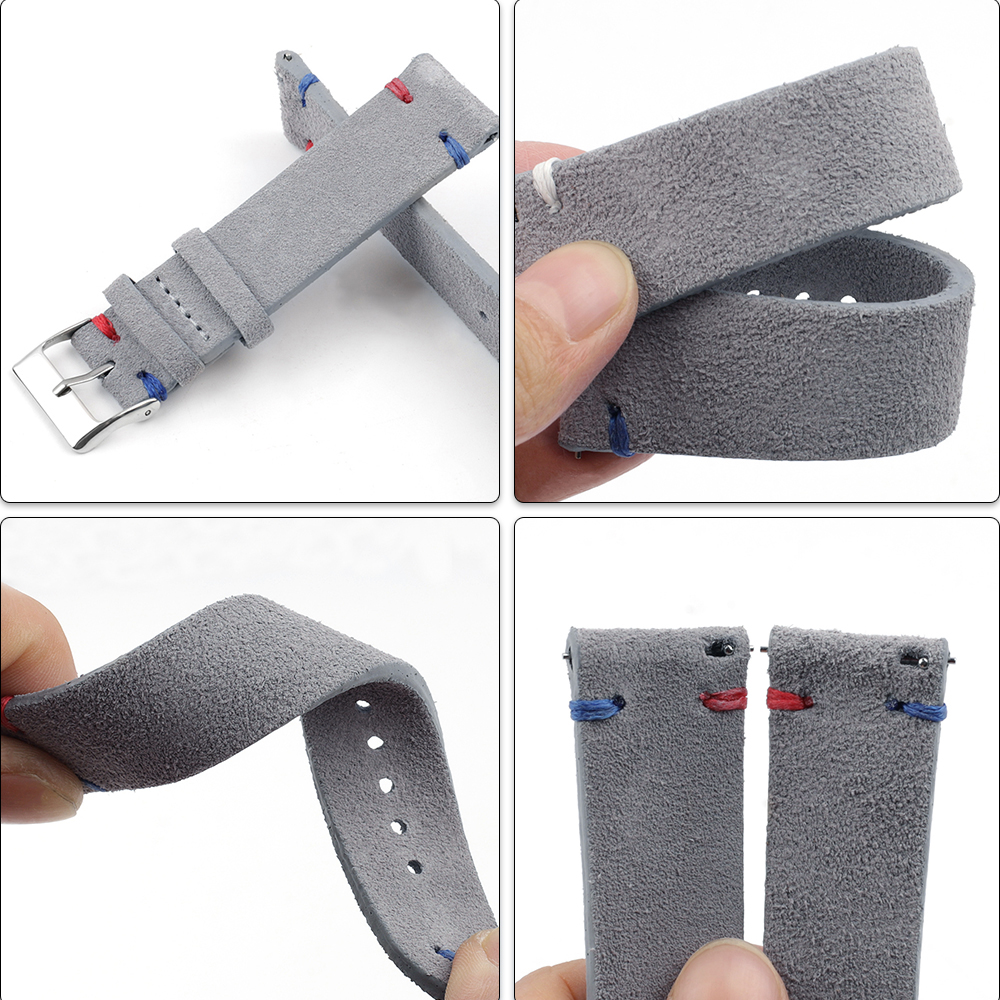 High Quality Vintage Suede Lea - Suede Strap Watch reseña y precio