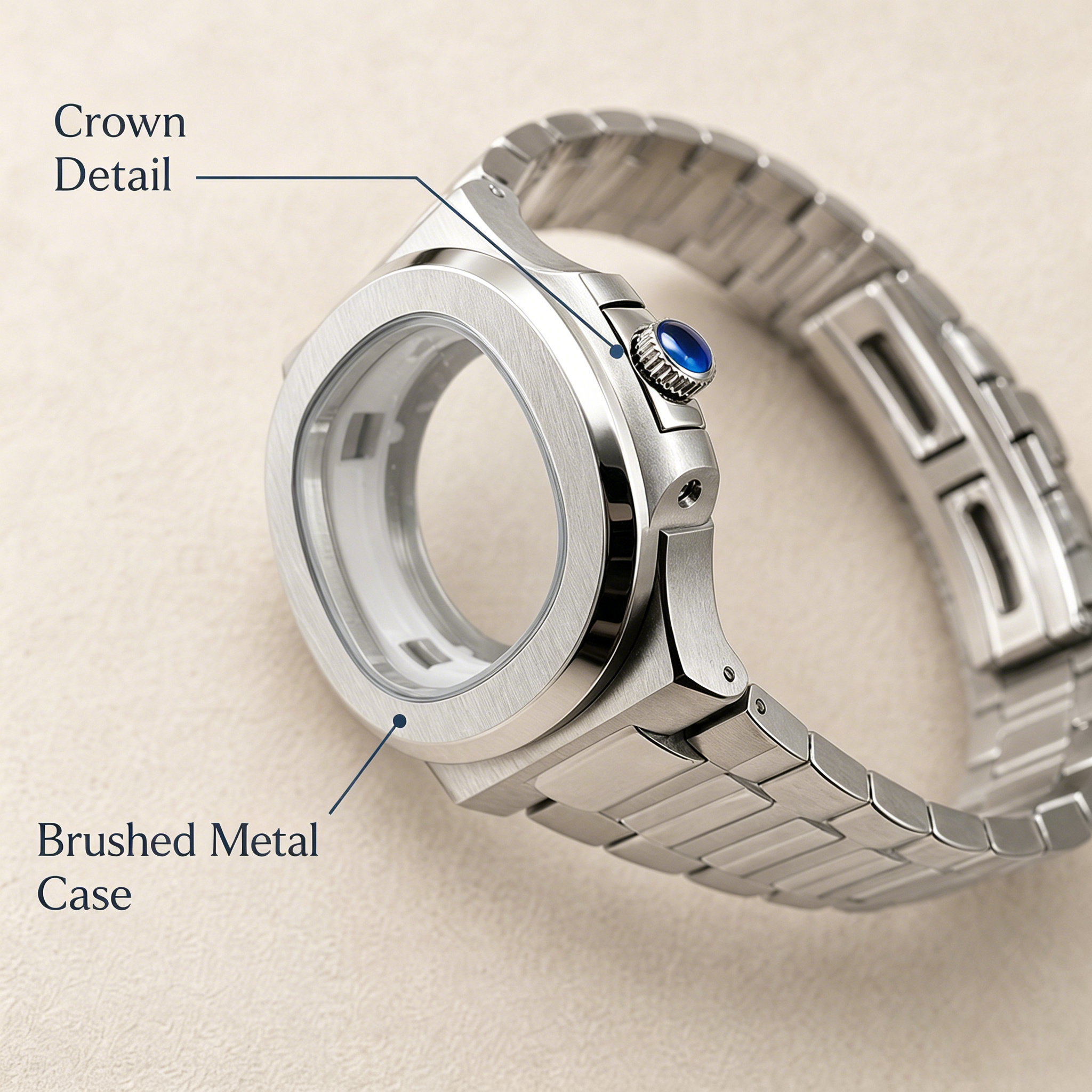 40mm Nautilus Watch Case Mod K - Butterfly Clasp Deployant reseña y precio
