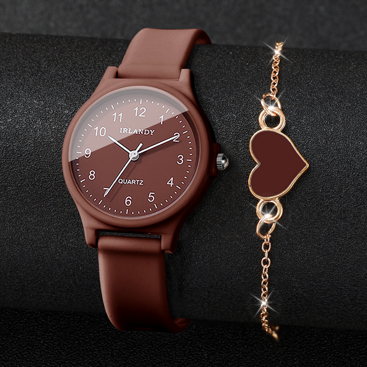 2PCS Fashion Arabic Dial Women - Silicone Band Women reseña y precio