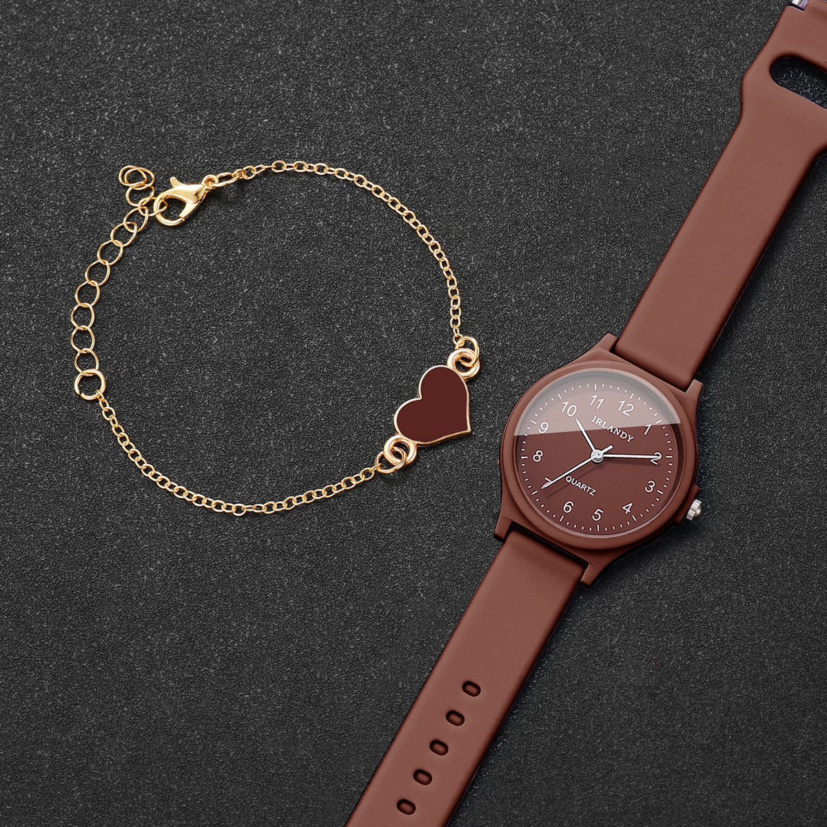 2PCS Fashion Arabic Dial Women - Silicone Band Women reseña y precio