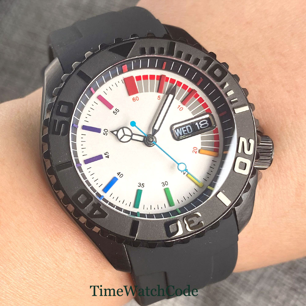 Tandorio 41mm 20ATM Diver Auto - Rubber Strap Diver reseña y precio