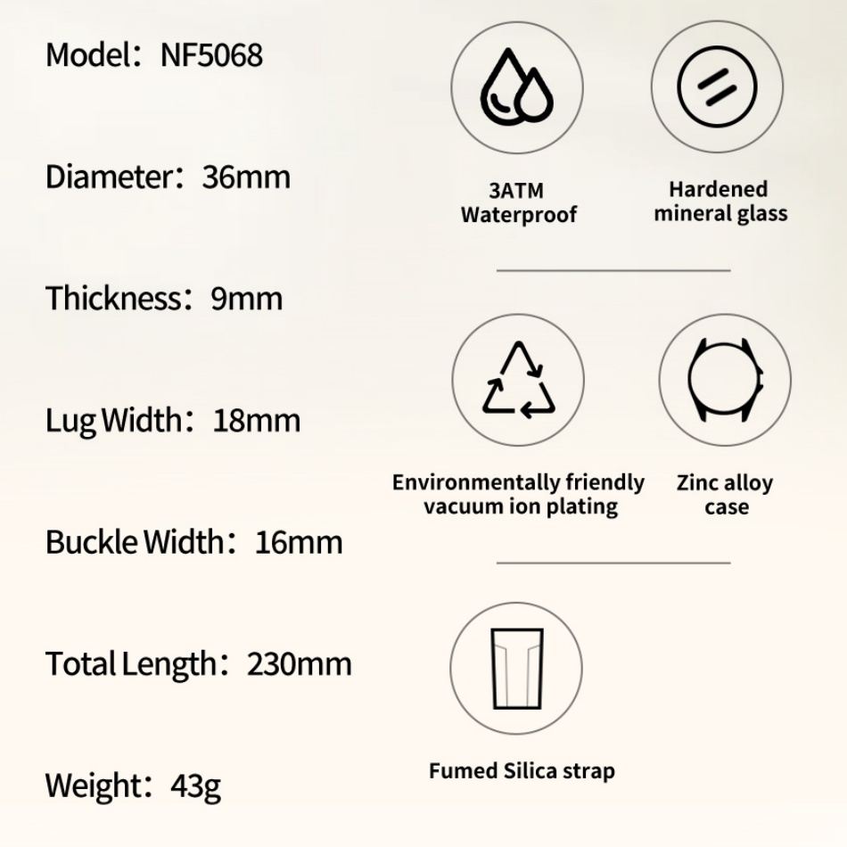 New Style NAVIFORCE Women's Wa - Silicone Band Women reseña y precio