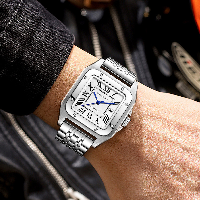 High-End Luxury Square Automat - Butterfly Clasp Deployant reseña y precio