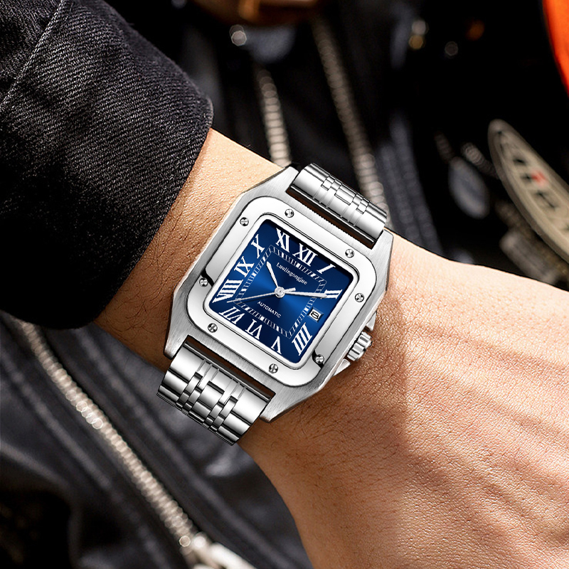 High-End Luxury Square Automat - Butterfly Clasp Deployant reseña y precio