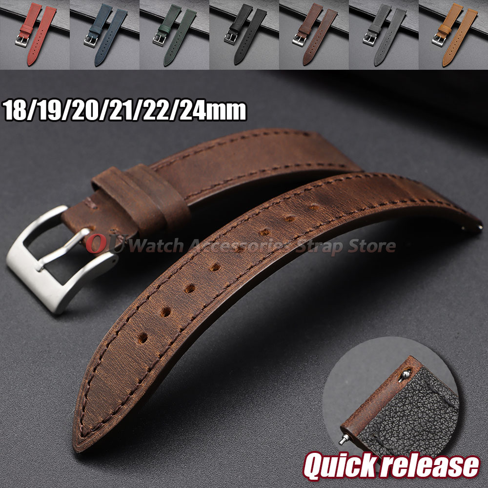 18mm 19mm 20mm 21mm 22mm 24mm  - Leather Strap Quick Release reseña y precio