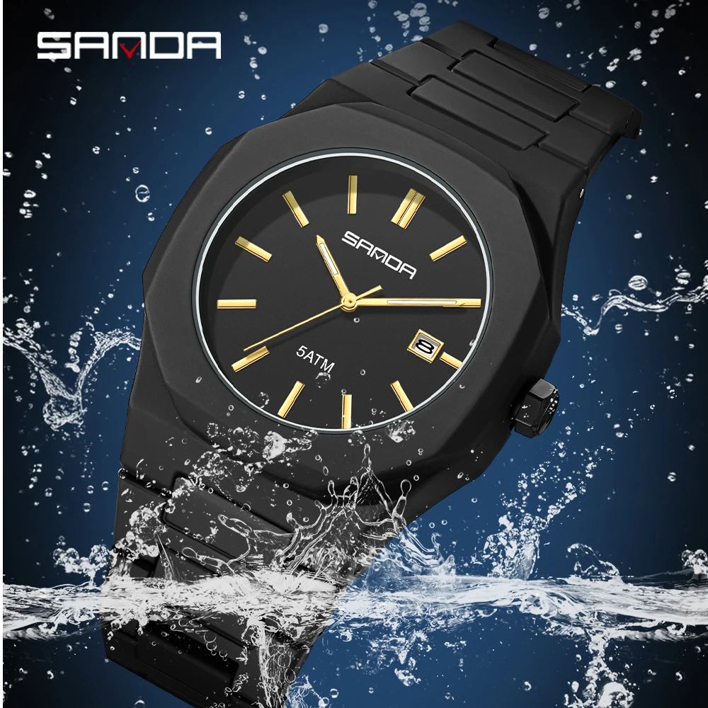 2025 SANDA Fashion Men's and W - Rubber Strap Diver reseña y precio