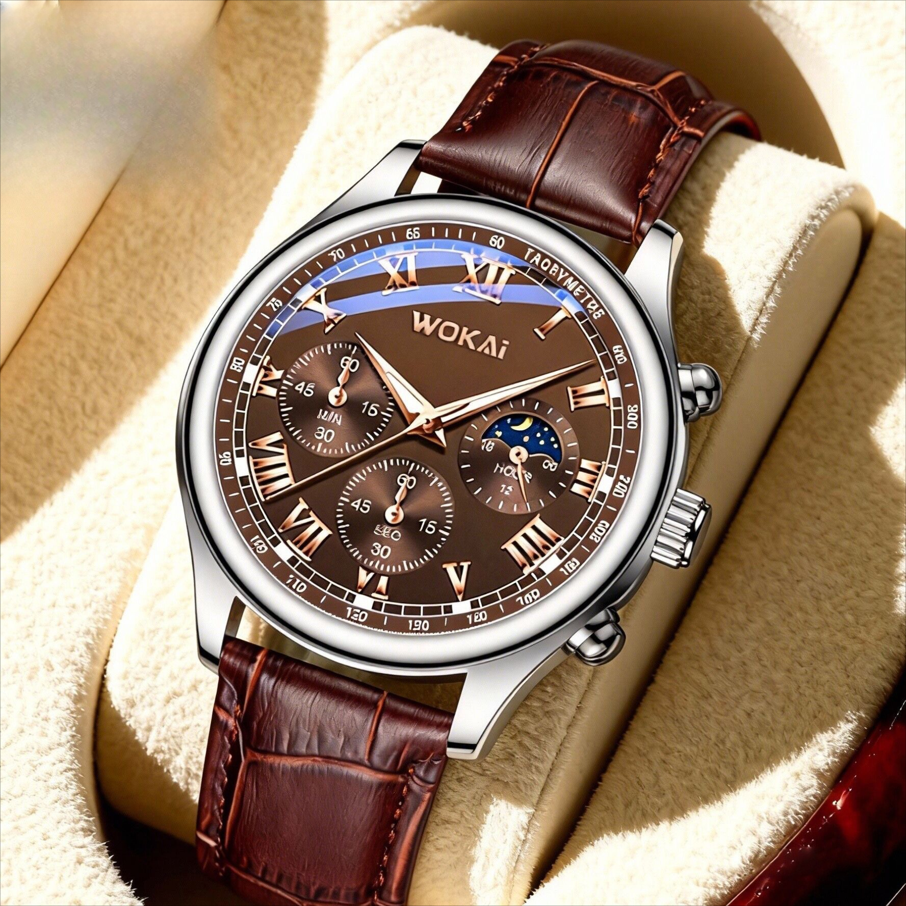 Luxury Men Business Watches Fa - Leather Watch Band Men reseña y precio