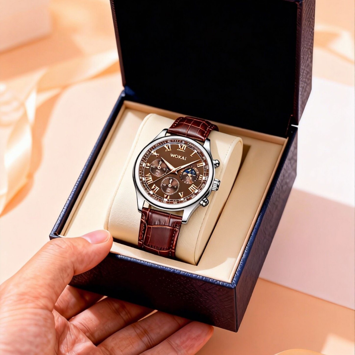 Luxury Men Business Watches Fa - Leather Watch Band Men reseña y precio