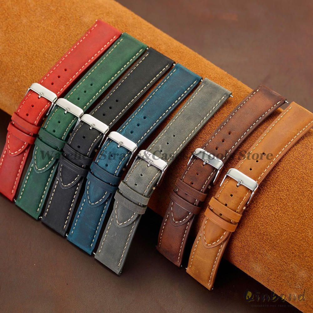 Vintage Cowhide Leather Watch  - Leather Strap Quick Release reseña y precio
