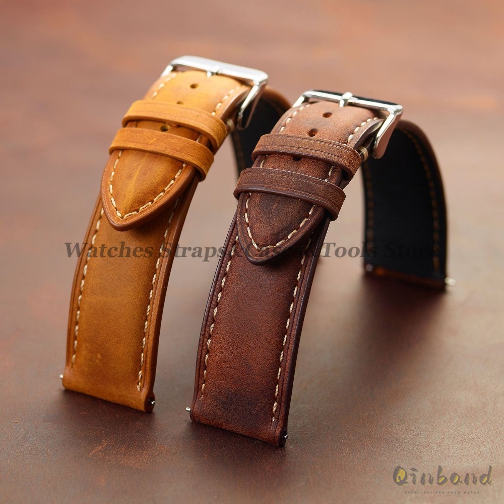 Vintage Cowhide Leather Watch  - Leather Strap Quick Release reseña y precio
