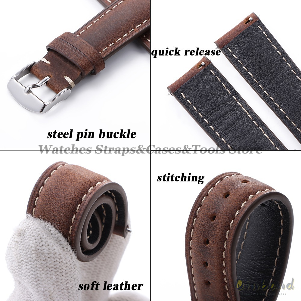 Vintage Cowhide Leather Watch  - Leather Strap Quick Release reseña y precio
