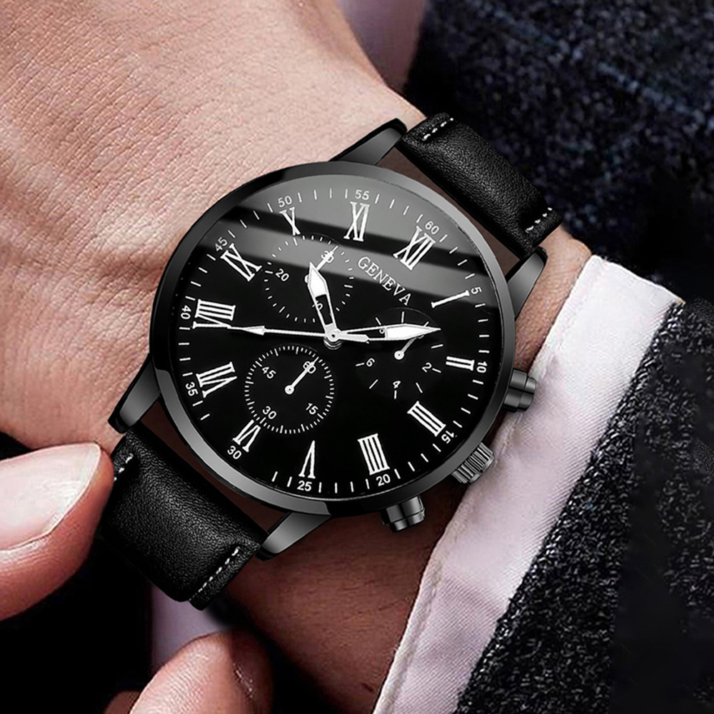 Fashion Men Business Watches C - Leather Watch Band Men reseña y precio