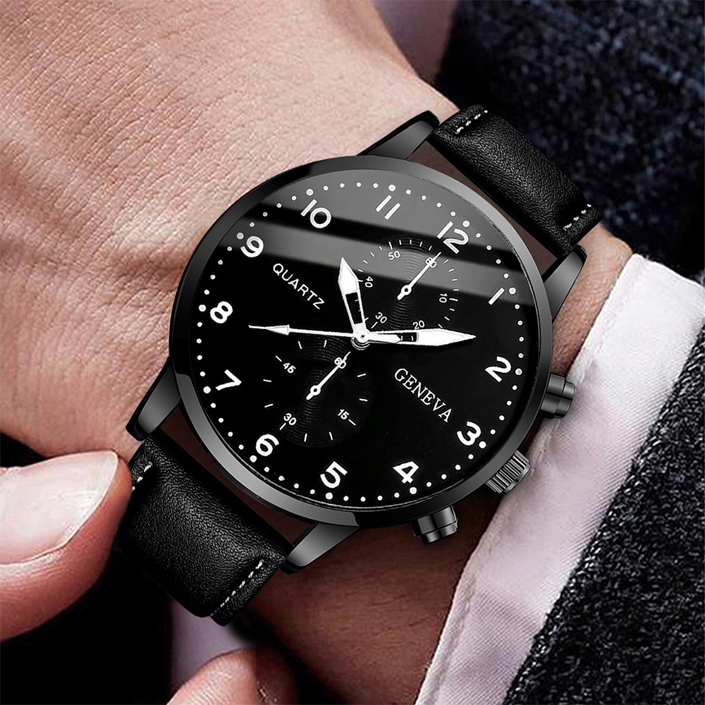 Fashion Men Business Watches C - Leather Watch Band Men reseña y precio
