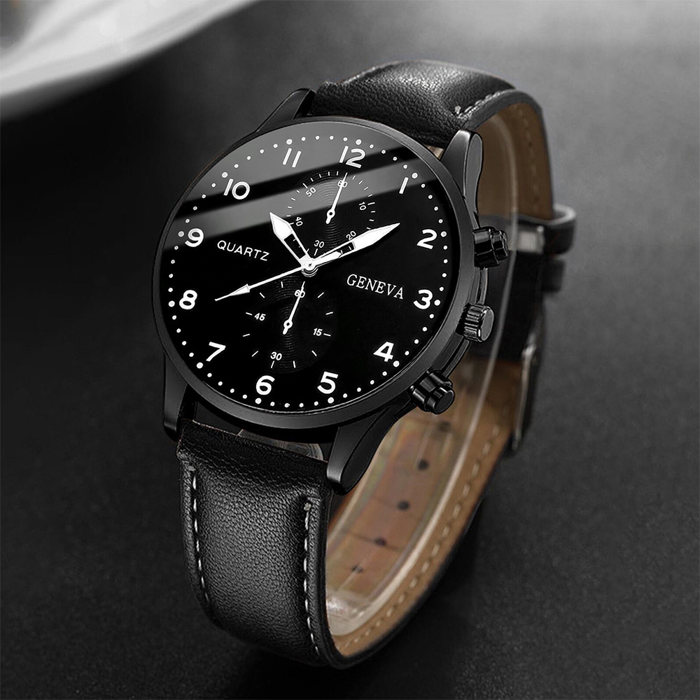 Fashion Men Business Watches C - Leather Watch Band Men reseña y precio