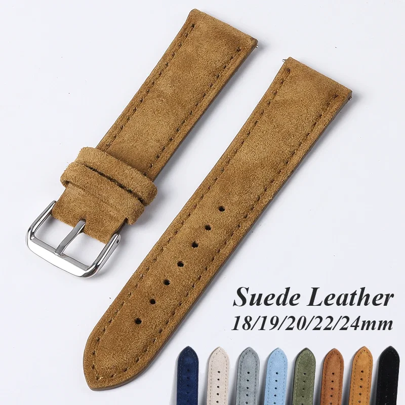 Suede Genuine Leather Watchban - Suede Strap Watch reseña y precio