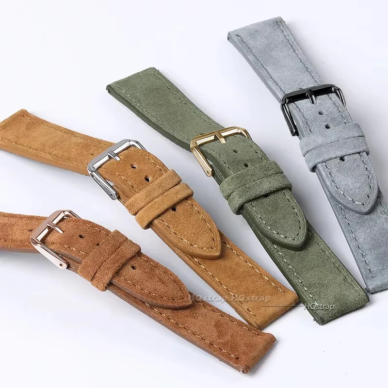 Suede Genuine Leather Watchban - Suede Strap Watch reseña y precio