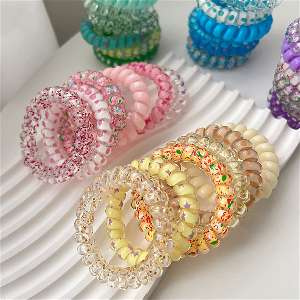 6pcs Sweet Cute Colorful Spira - Silicone Band Women reseña y precio