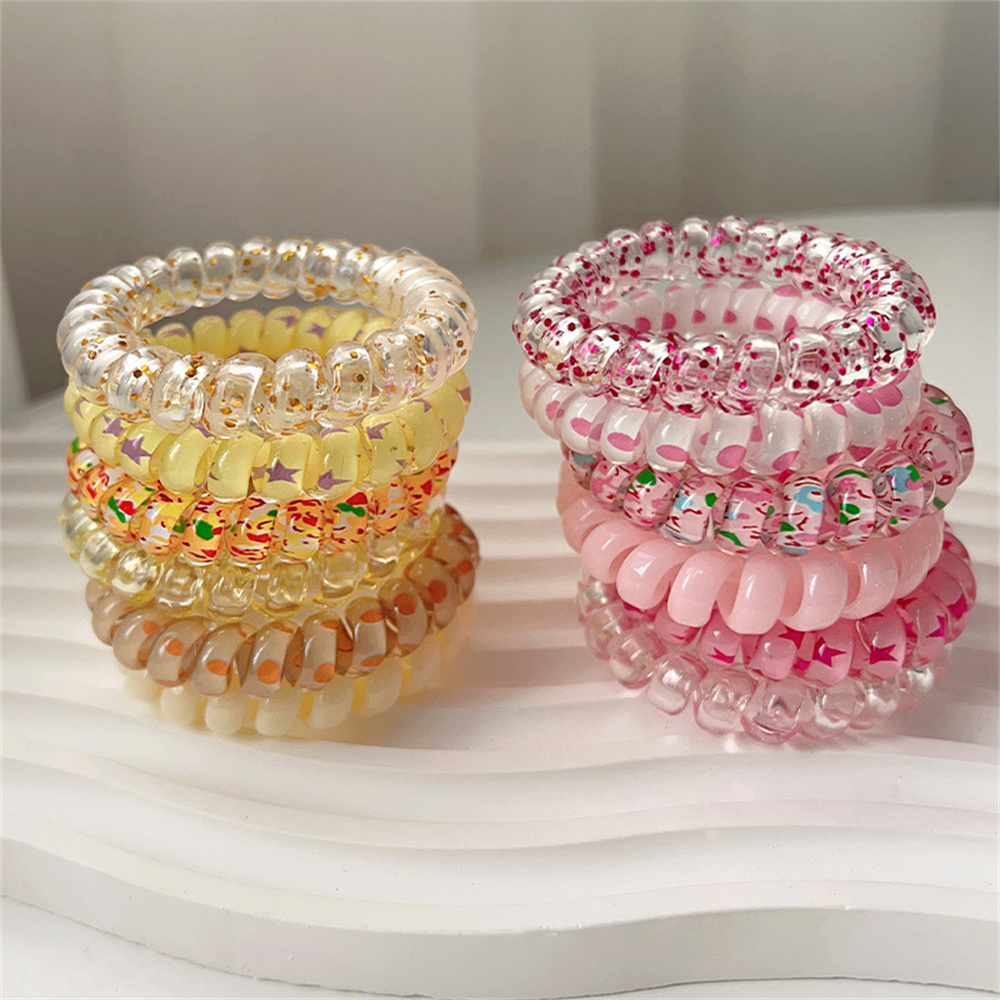 6pcs Sweet Cute Colorful Spira - Silicone Band Women reseña y precio