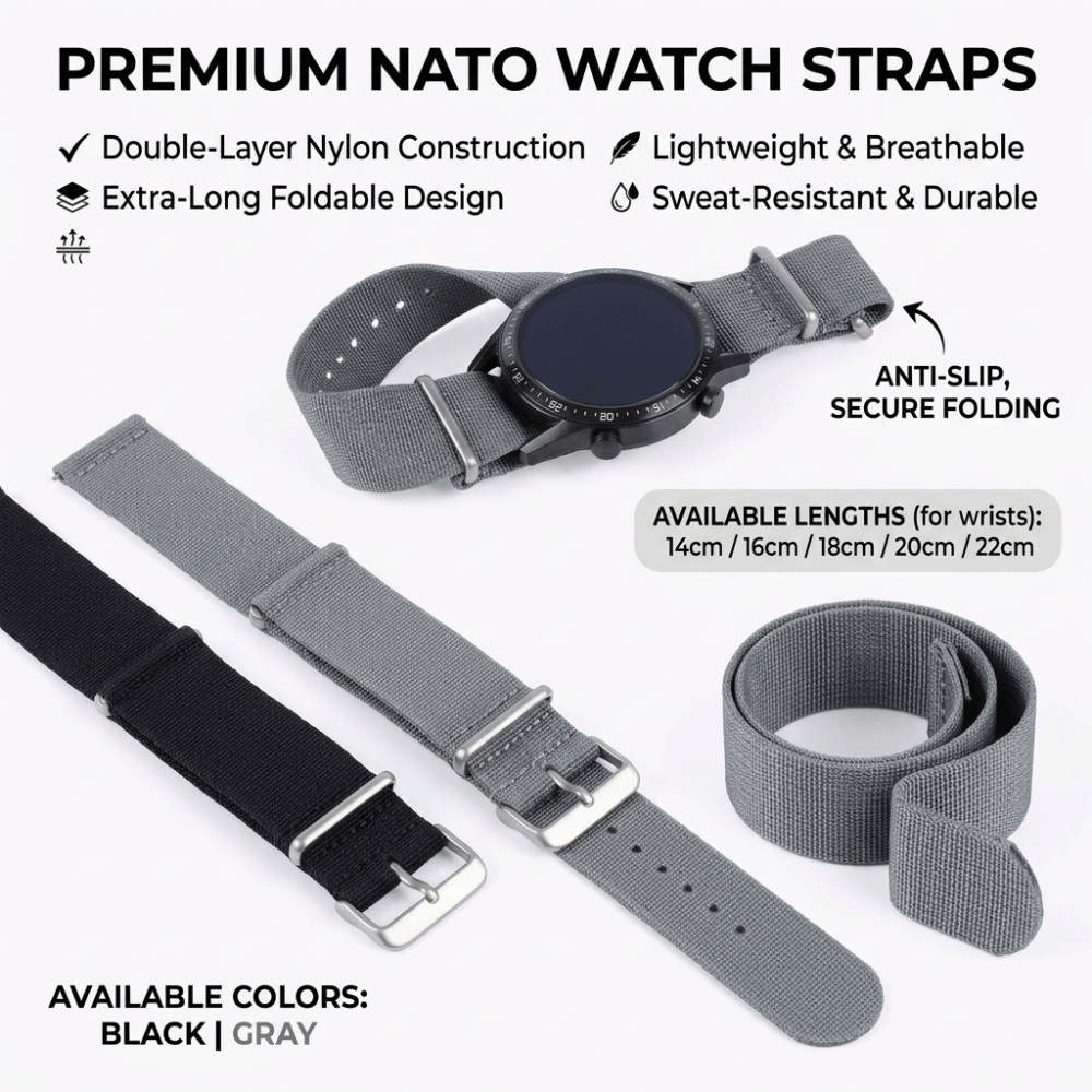 14/16/18/20/22mm NATO Watch Ba - Nato Strap Nylon reseña y precio