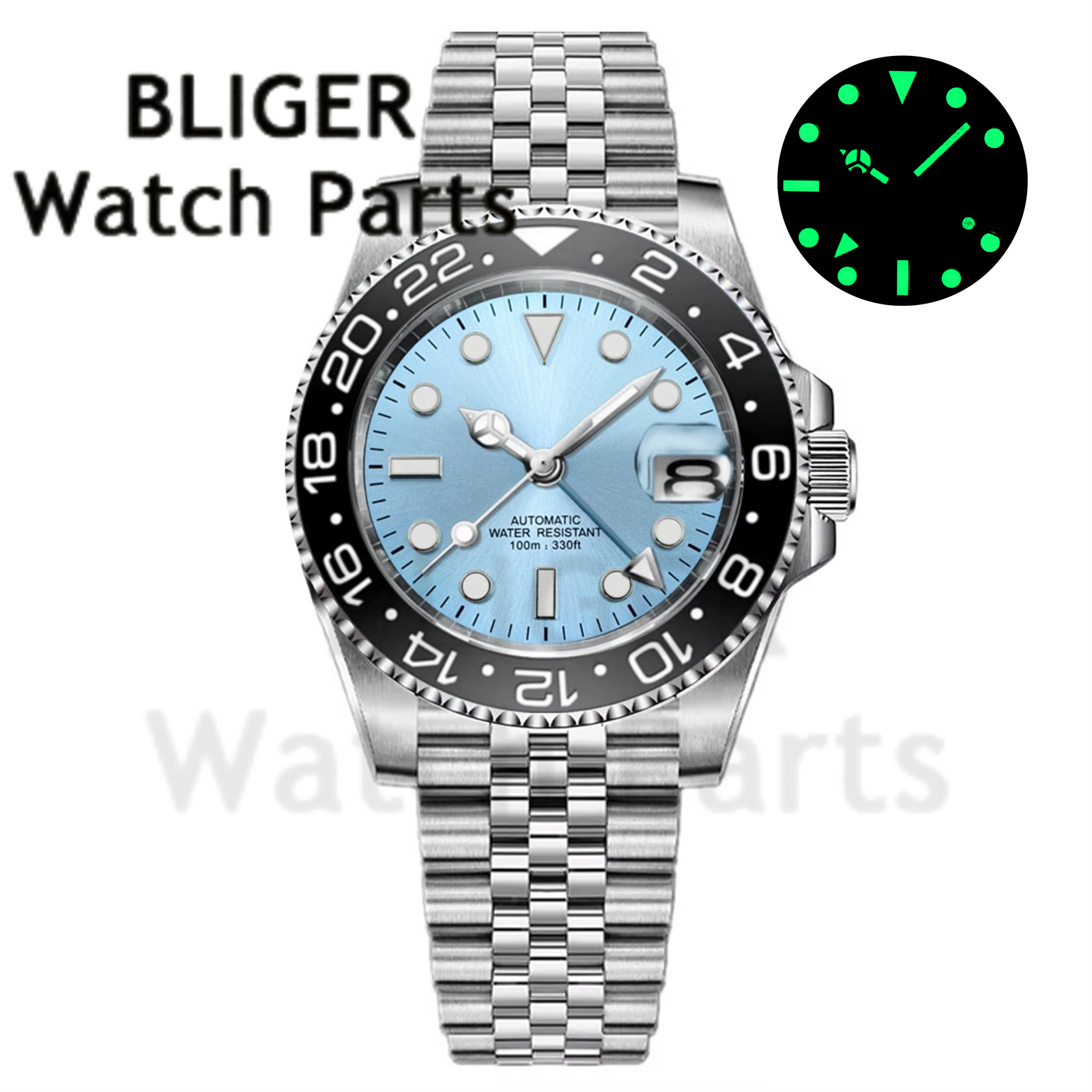 Custom Fashion GMT 40mm Men NH - Stainless Bracelet Diver reseña y precio