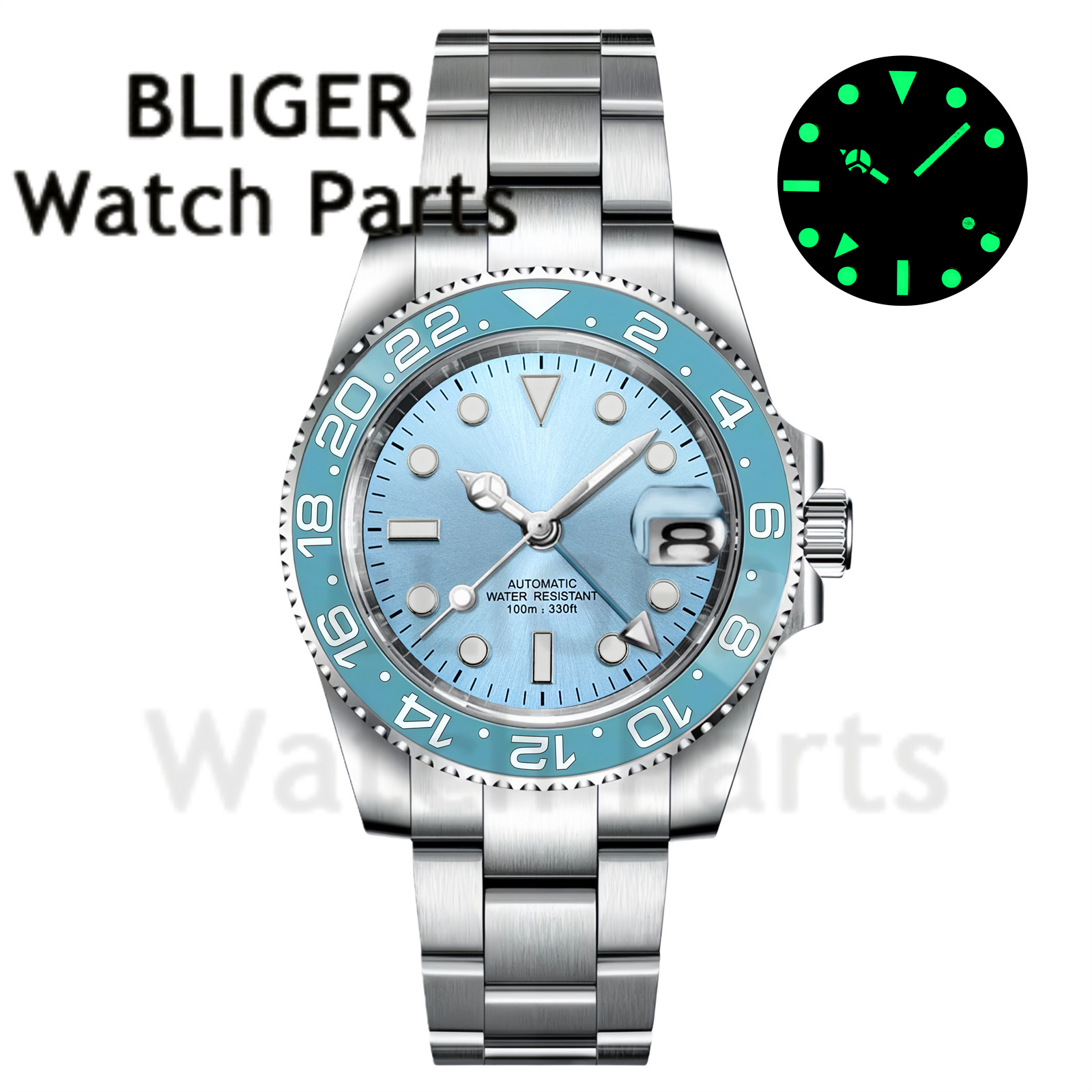 Custom Fashion GMT 40mm Men NH - Stainless Bracelet Diver reseña y precio