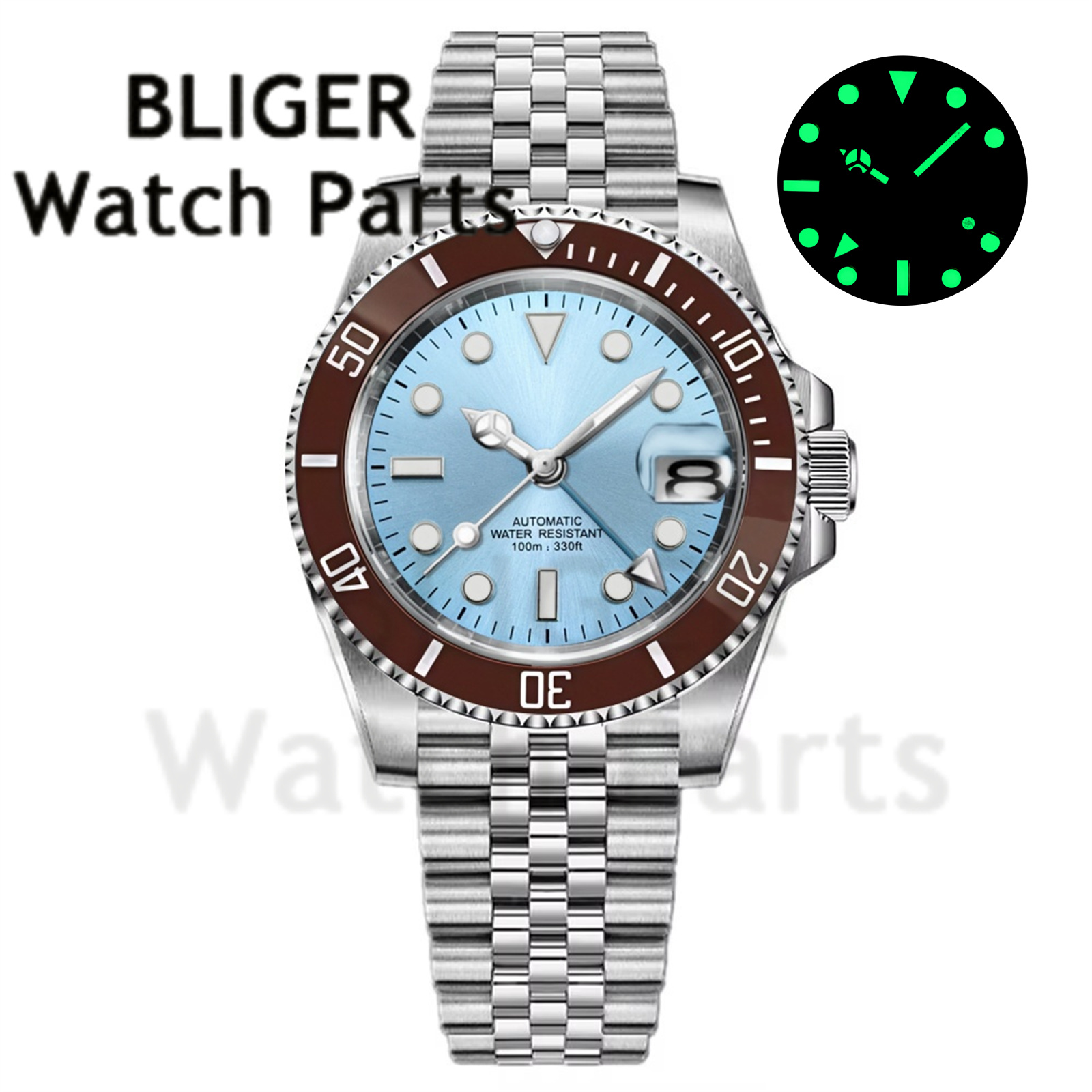 Custom Fashion GMT 40mm Men NH - Stainless Bracelet Diver reseña y precio