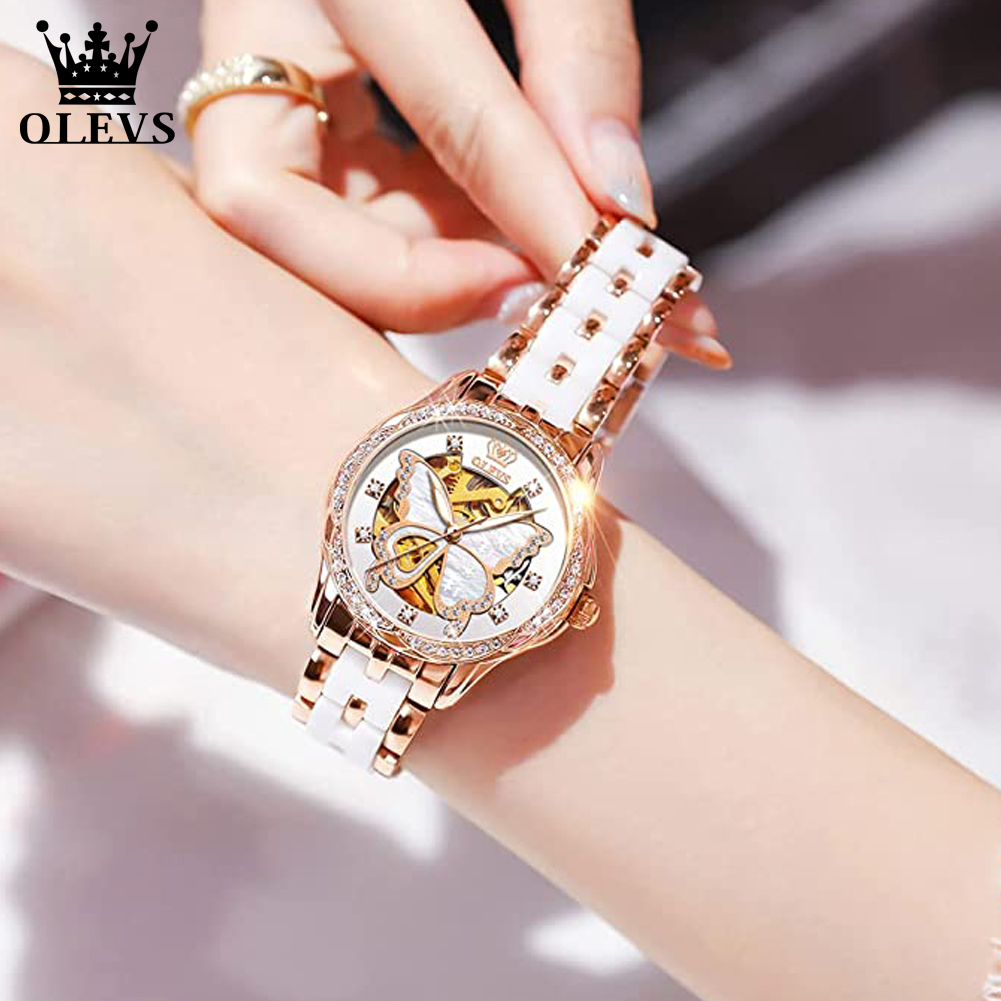 OLEVS Women's Automatic Watche - Butterfly Clasp Deployant reseña y precio